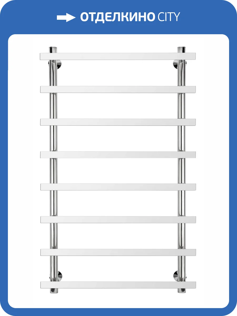 Полотенцесушитель водяной Secado Понтида 1 4603759403380, 100x50x60, хром фото 3