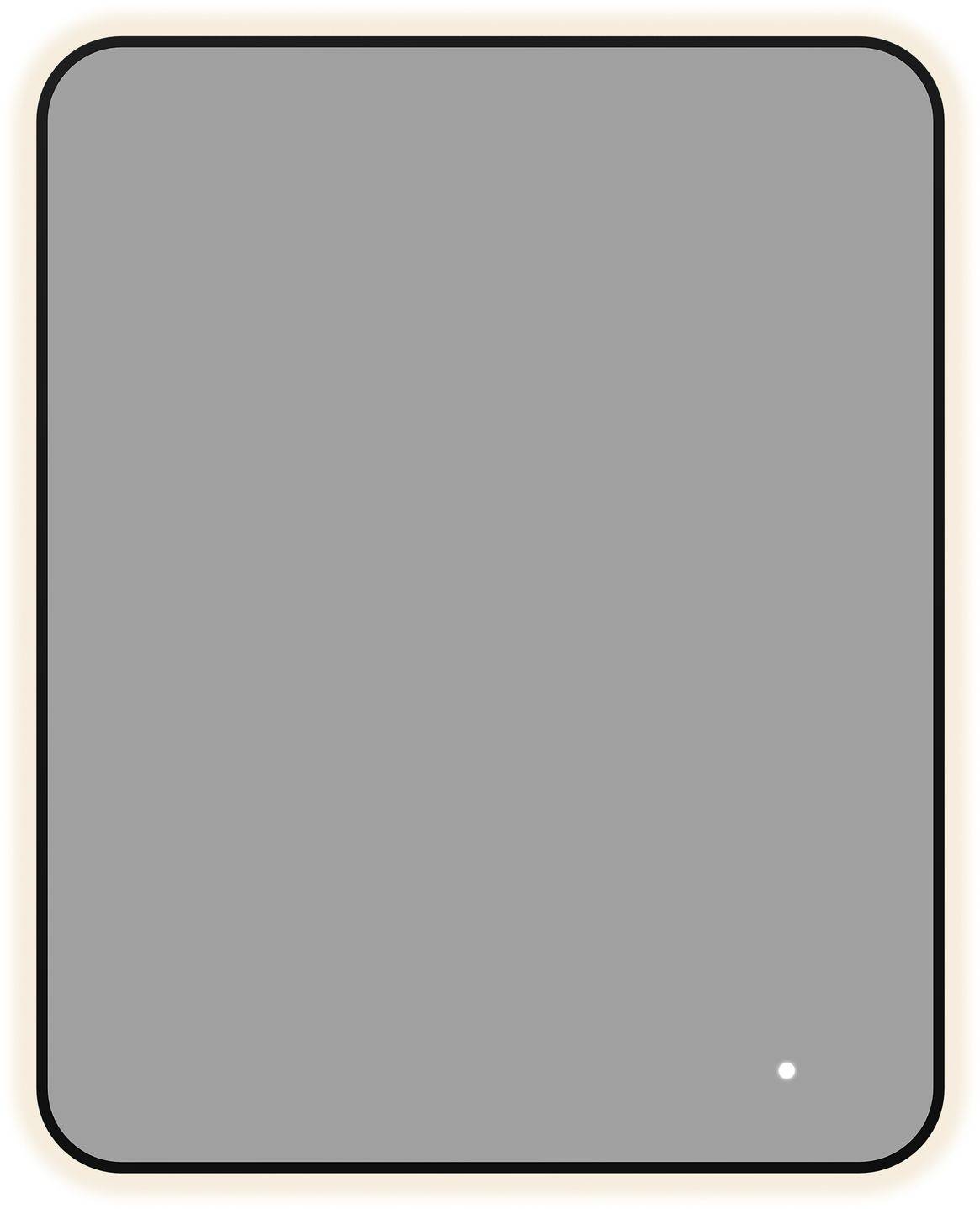 Зеркало Aquanet Контур 00367651 LED подсветка, черное, 100x80