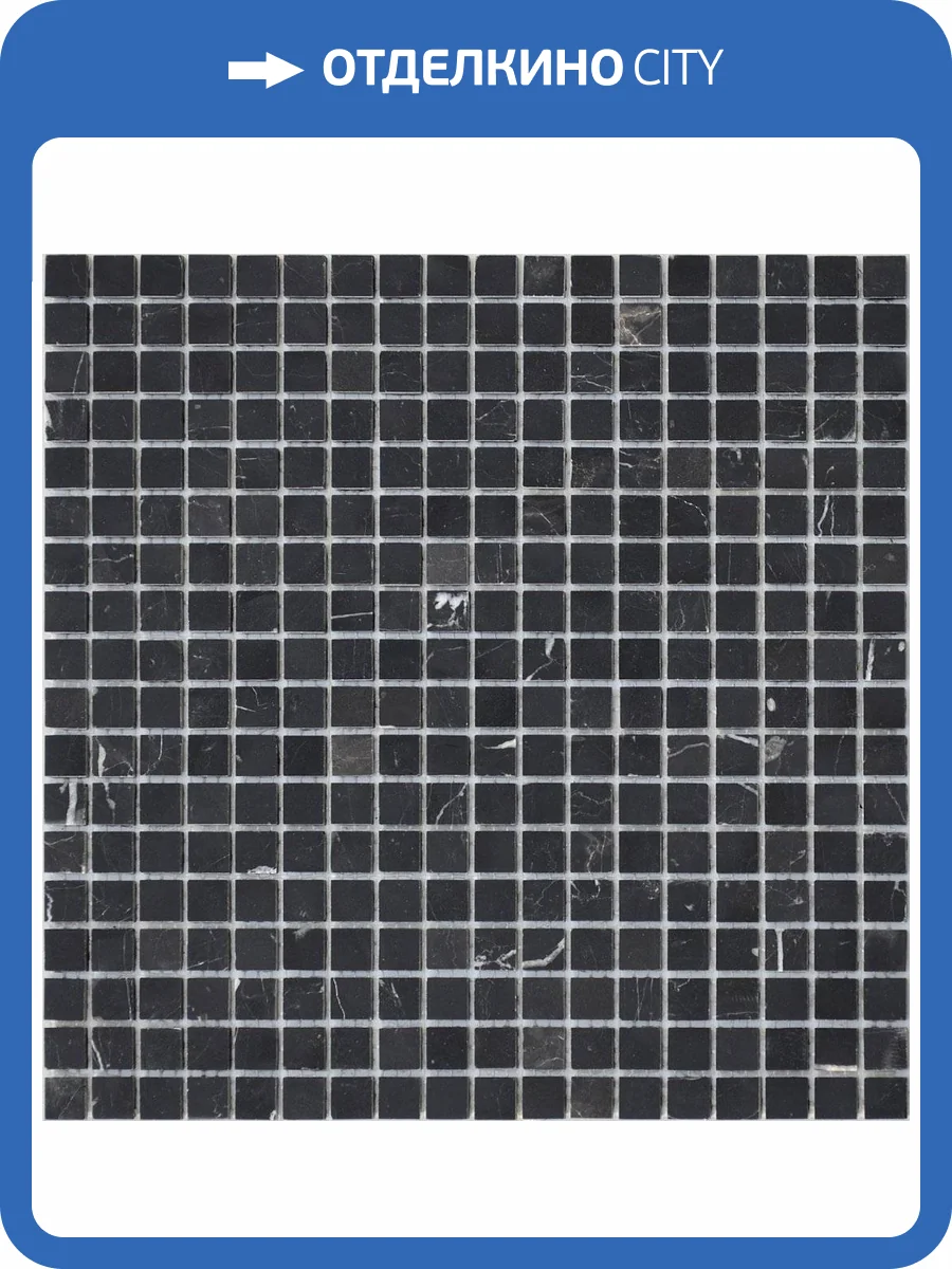 Мозаика LeeDo Pietrine 4 Nero Oriente Pol (1.5x1.5) 30.5x30.5 фото 4