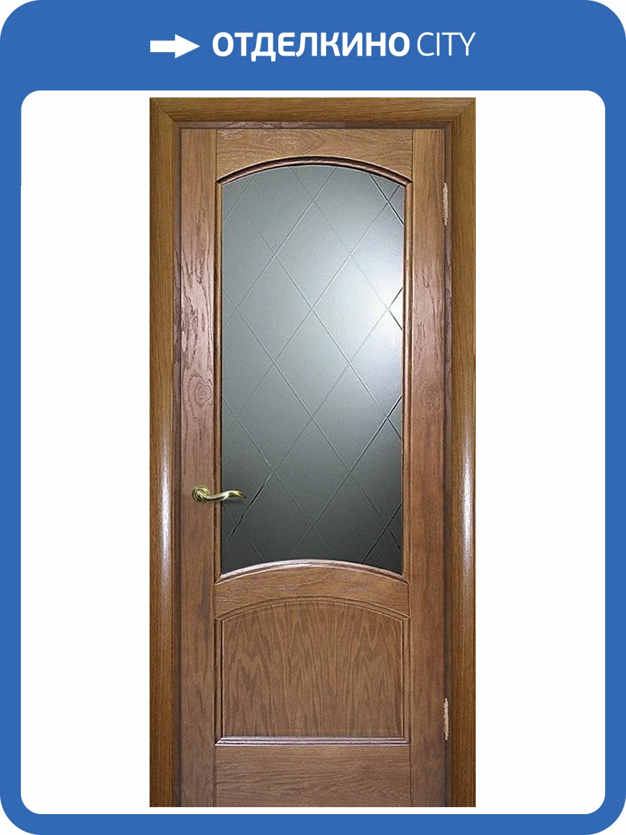 Межкомнатная дверь шпон Текона Вайт 01, остекленная, дуб 800x2000 фото 2