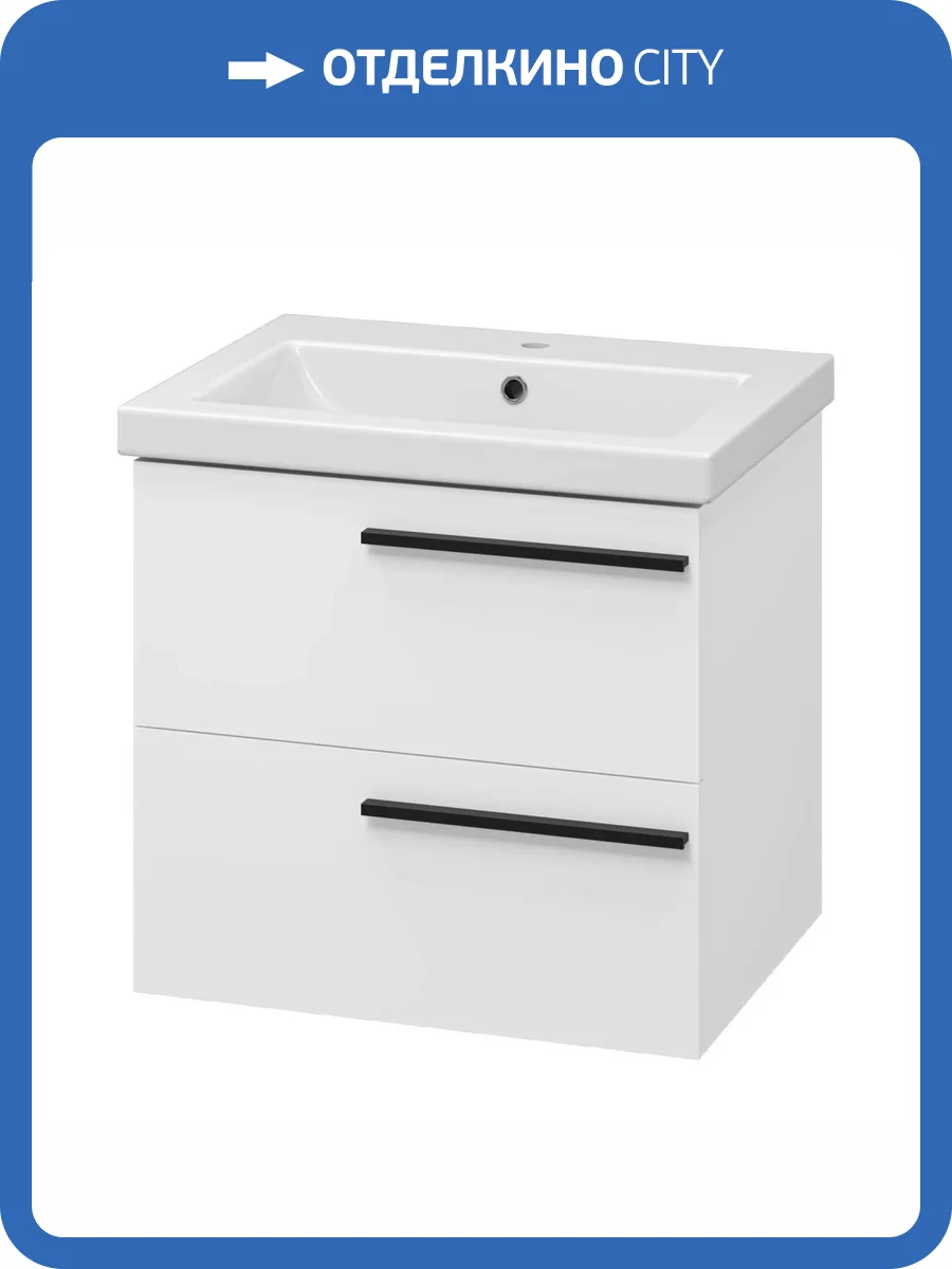 Тумба с раковиной Misty Ненси - 60 Белый 52x57x45 фото 7