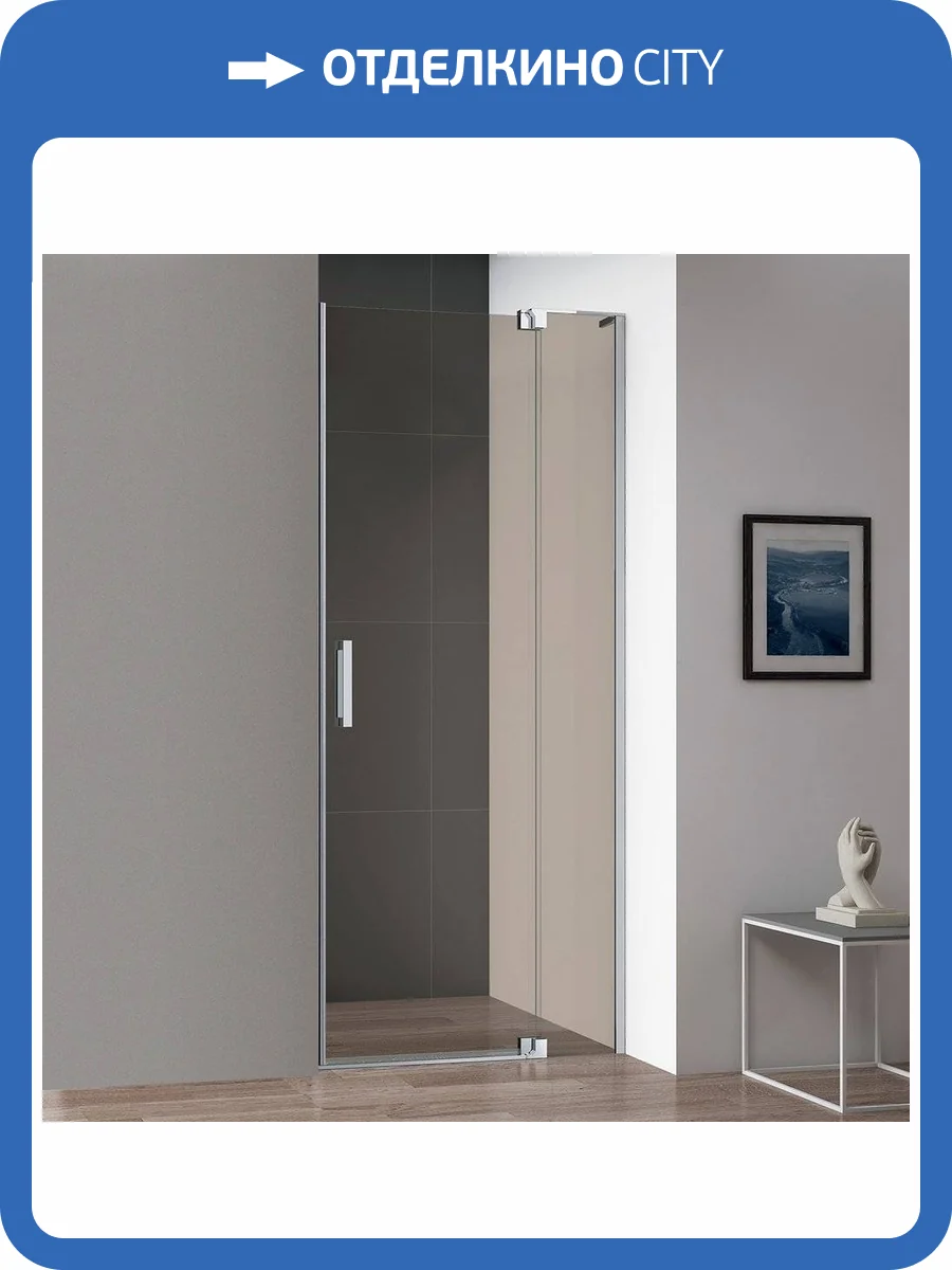 Душевая дверь в нишу Cezares Slider B 1 100/110 BR Cr профиль хром, стекло бронза фото 4