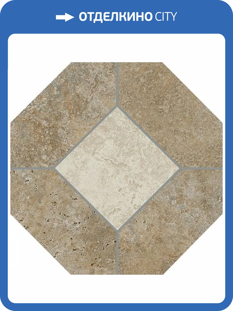 Керамогранит Kerama Marazzi Брюссель SG244400N Бежевый Темный Матовый 24x24 фото 5