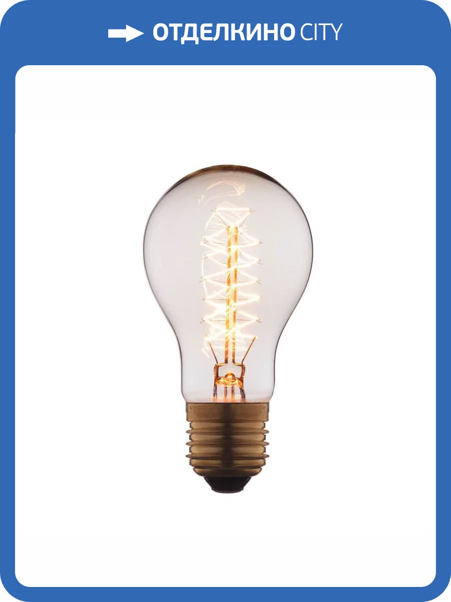 Лампа накаливания E27 60W прозрачная 1004 фото 2