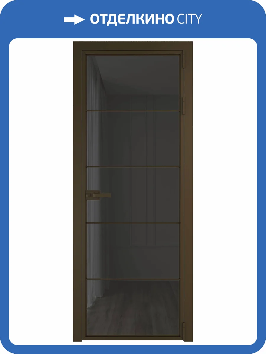 Межкомнатная дверь Profil Doors 5 AX цвет профиля Деорэ, стекло безопасное 6 мм тонированное 800x2000 фото 2