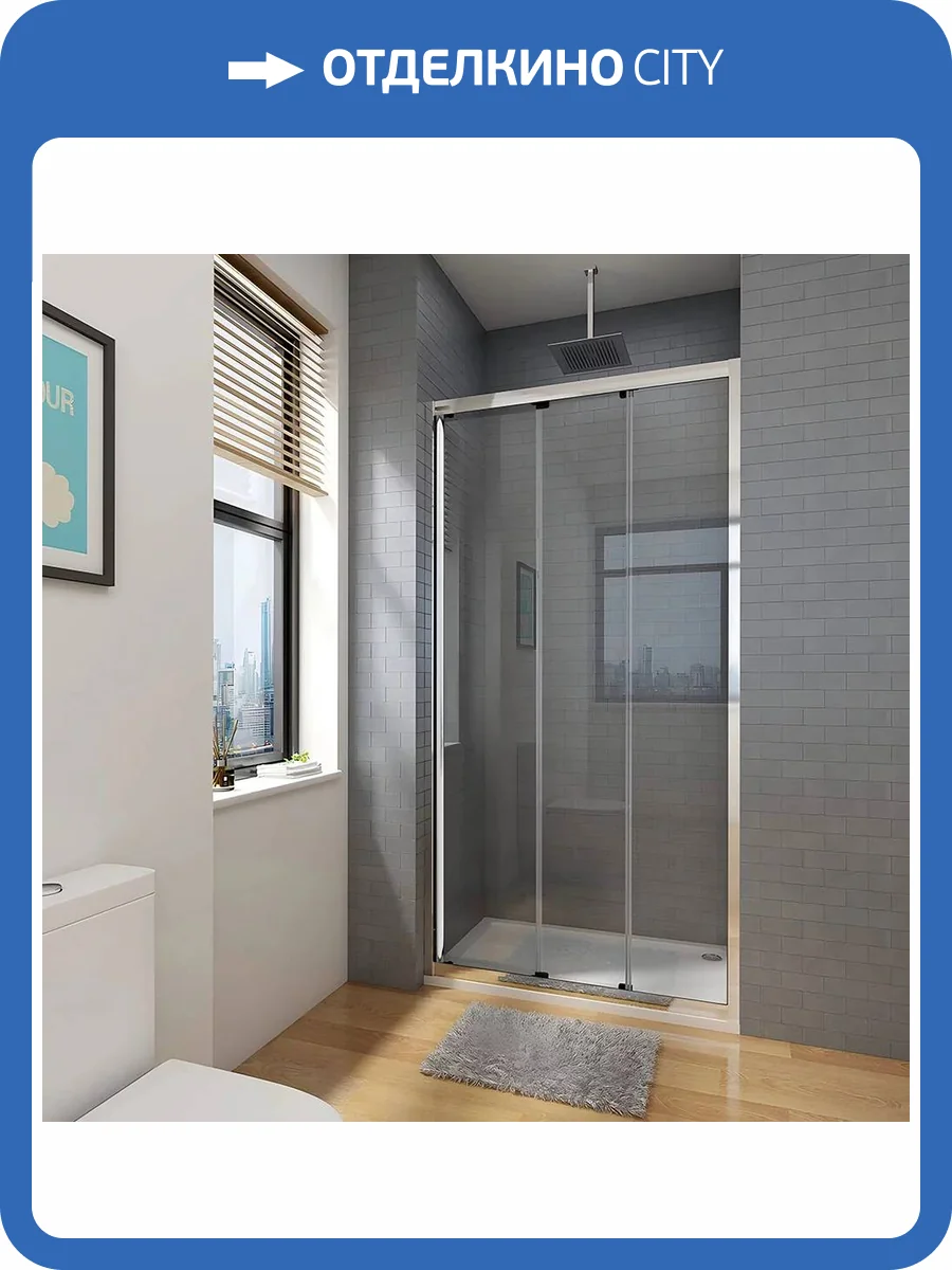 Душевая дверь в нишу Veconi Vianno VN-28 профиль хром, стекло прозрачное, 90x195 фото 6