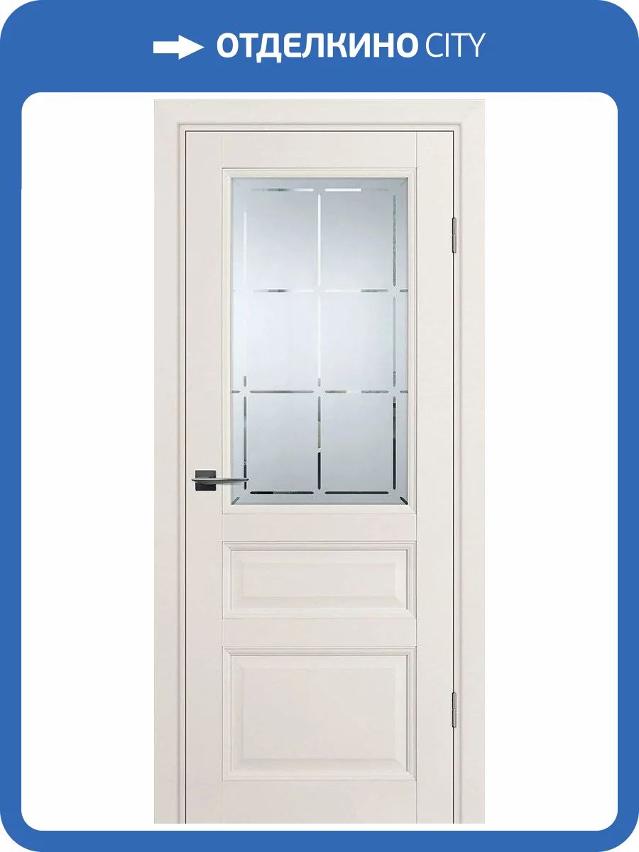 Межкомнатная дверь Profilo Porte экошпон PSU-39, остекленная, зефир 700x2000 фото 2