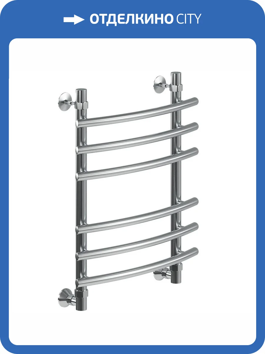 Полотенцесушитель водяной Ника Bamboo ЛБ-6 60/40, хром фото 3