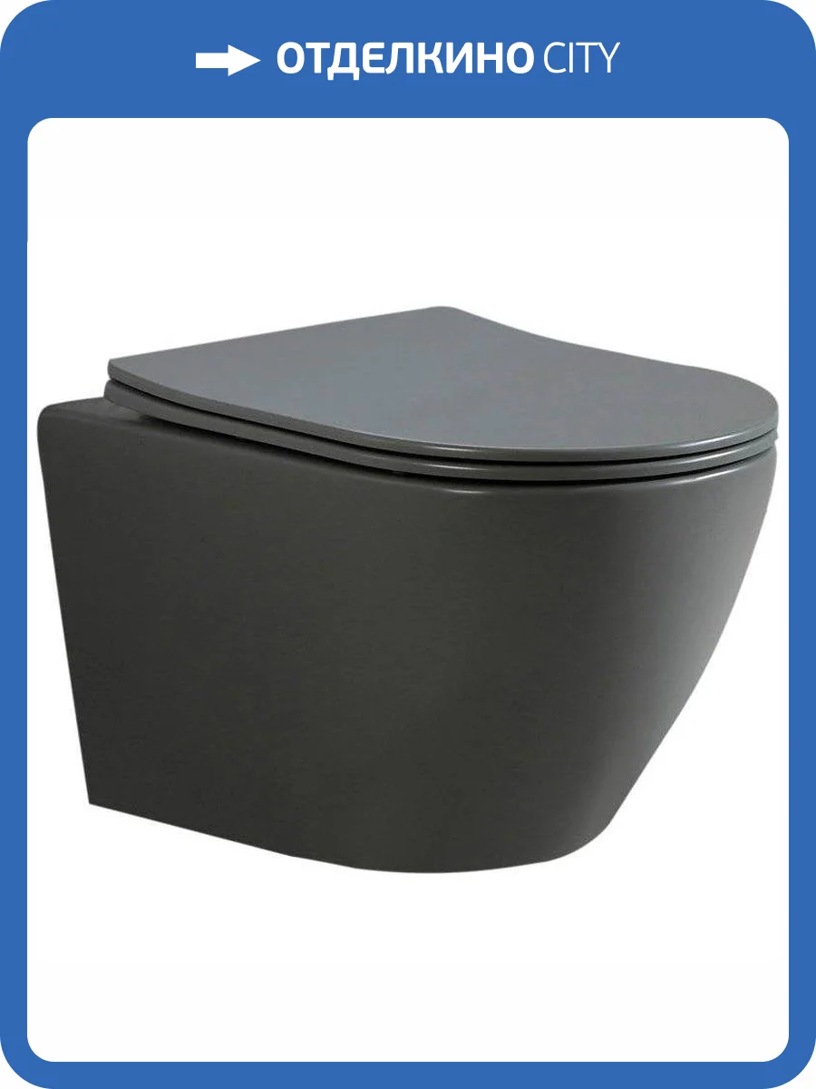 Унитаз подвесной Esbano Amapola ESUPAMAPGM серый матовый фото 4