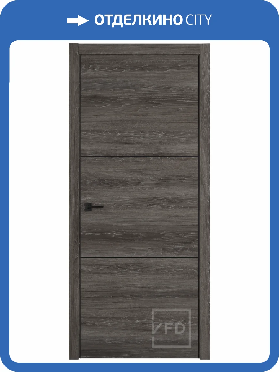 Межкомнатная дверь Владимирская Фабрика Дверей экошпон VFD URBAN 2, глухая, Terra Vellum, Black Mould 800x2000 фото 2
