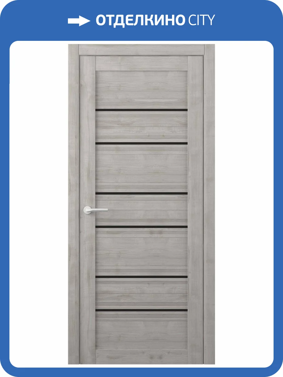 Межкомнатная дверь Albero Техас остеклённая графит 900x2000 фото 2