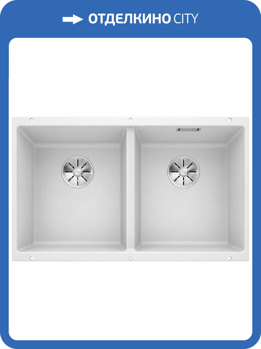 Мойка кухонная Blanco Subline 350/350-U 523578 белый фото 6