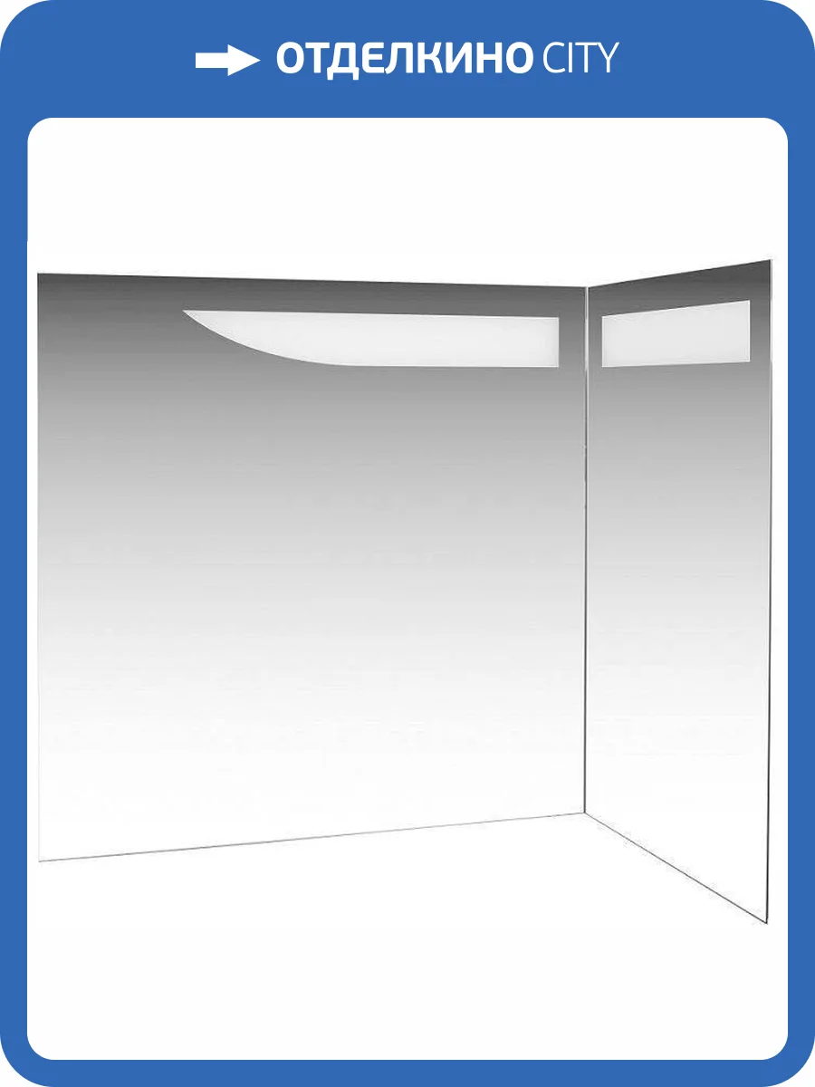Зеркало De Aqua Трио Люкс 90 184504 R белый, 855x890x550 фото 5