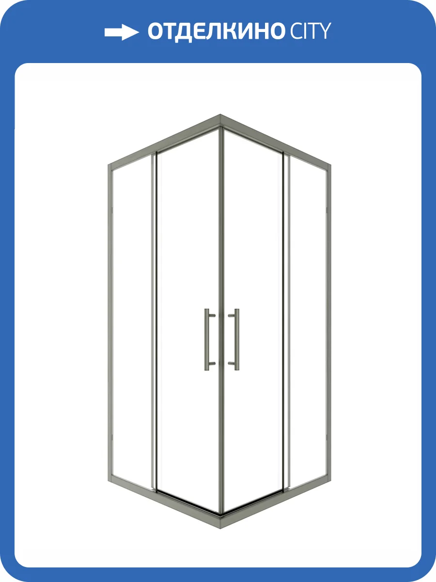 Душевой уголок Timo TKSS-100/13C-8 профиль никель, стекло прозрачное, 100x100x200 фото 4