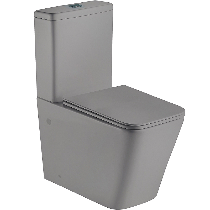 Унитаз-компакт Weltwasser WW SK Gelbach 011 ST MT-GR безободковый, с микролифтом, серый матовый