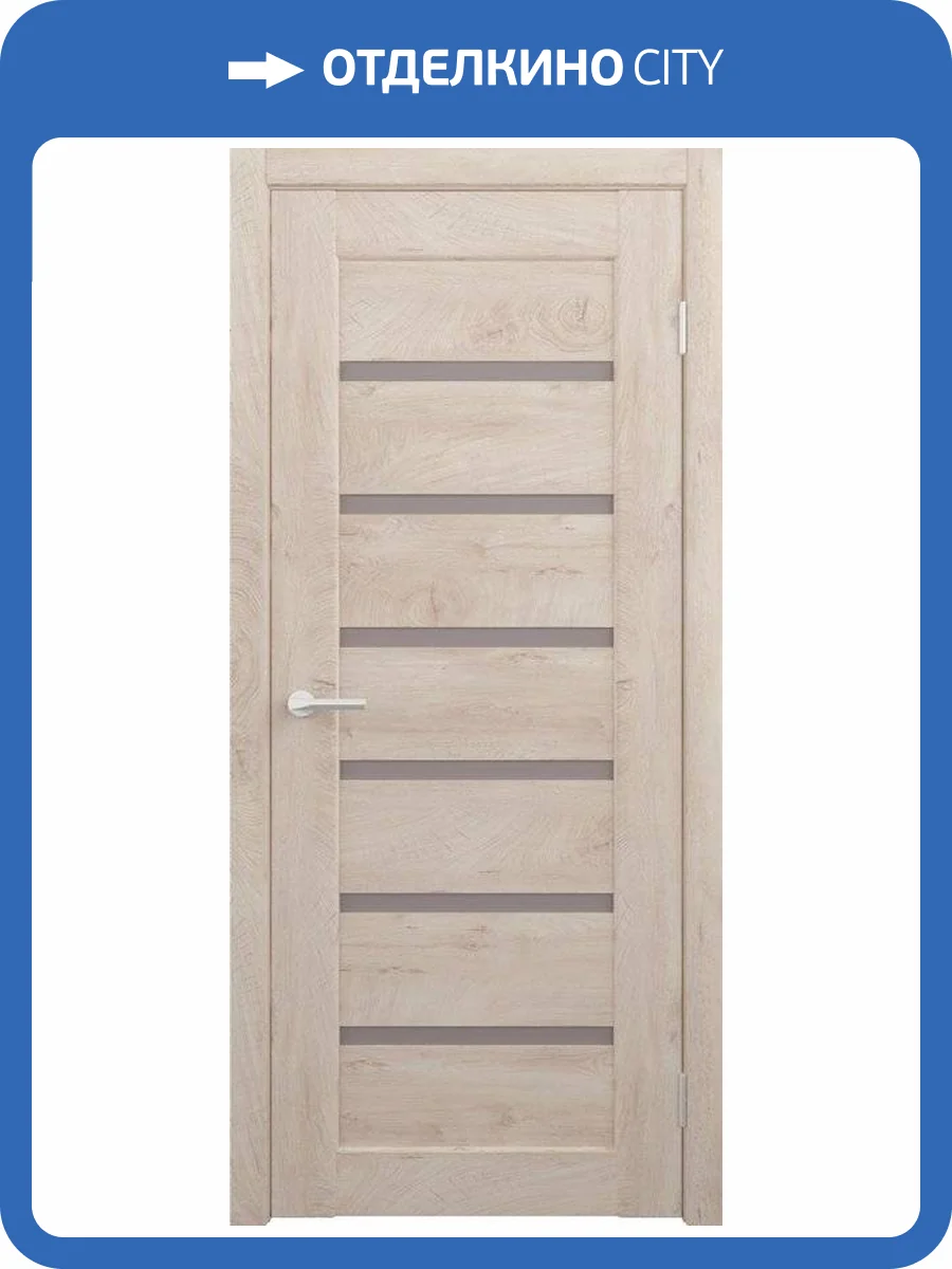 Межкомнатная дверь Albero CPL Мальта остеклённая дуб золотистый стекло бронза 600x2000 фото 2