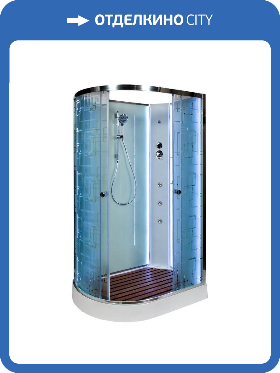 Душевая кабина AvaCan EM2012RNLED+GM с подсветкой и гидромассажем, 120x90x210 фото 14