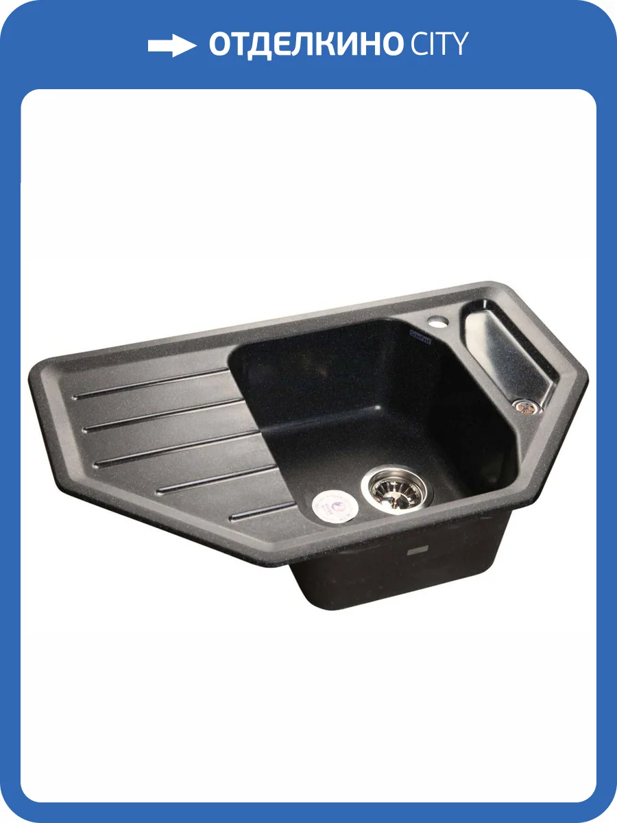 Мойка кухонная GranFest Corner C-800E черный фото 3