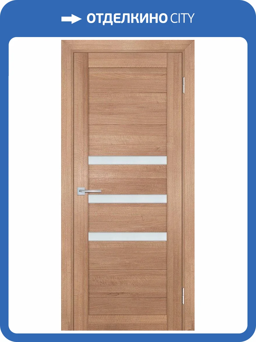 Межкомнатная дверь экошпон Мариам Техно 709, остекленная, миндаль 700x2000 фото 2