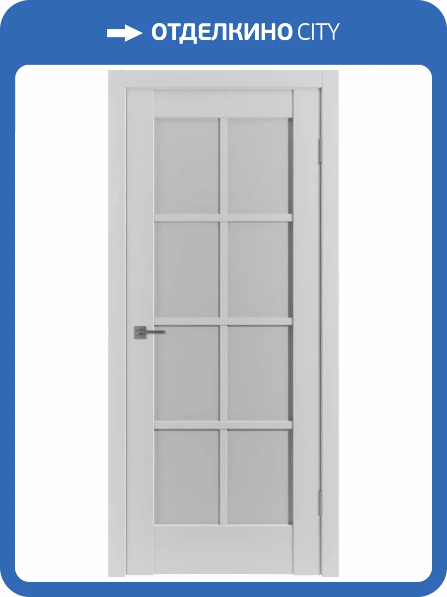 Межкомнатная дверь Владимирская Фабрика Дверей Emalex ER1 Emalex Steel стекло White Cloud 800x2000 фото 2