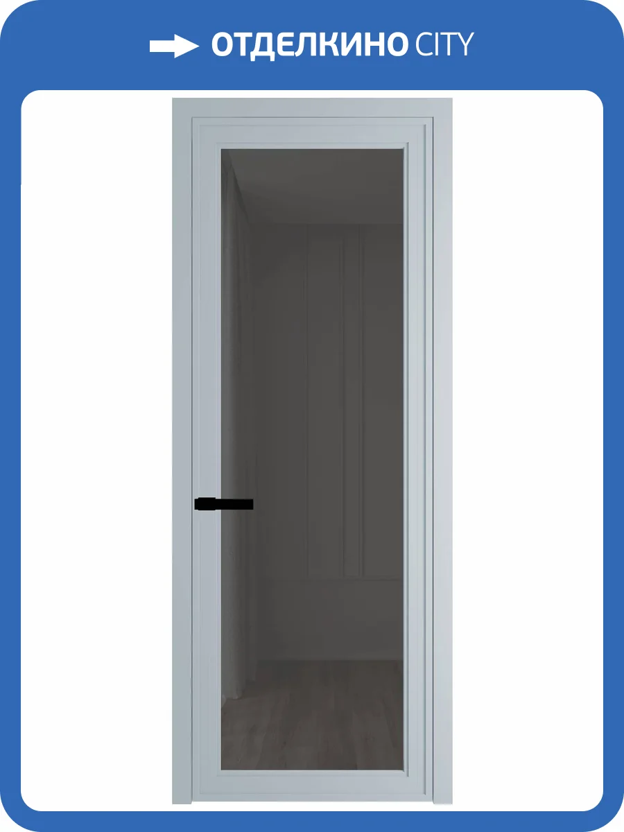 Межкомнатная дверь Profil Doors 1 AGP цвет профиля Серебро, стекло безопасное 6 мм тонированное 800x2000 фото 2