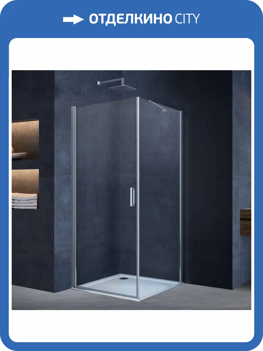 Душевой уголок Vincea Alpha VSR-3ALP9090CL профиль хром, стекло прозрачное, 90x90x195 фото 7