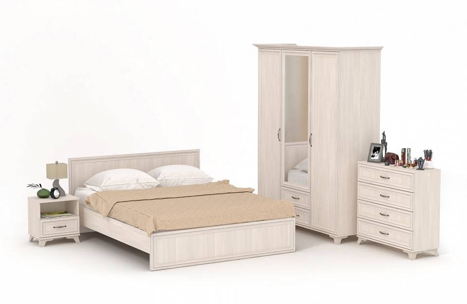 Кровать двуспальная без основания Атмосфера Мирелла 00-00005941 бодега светлый фото 2