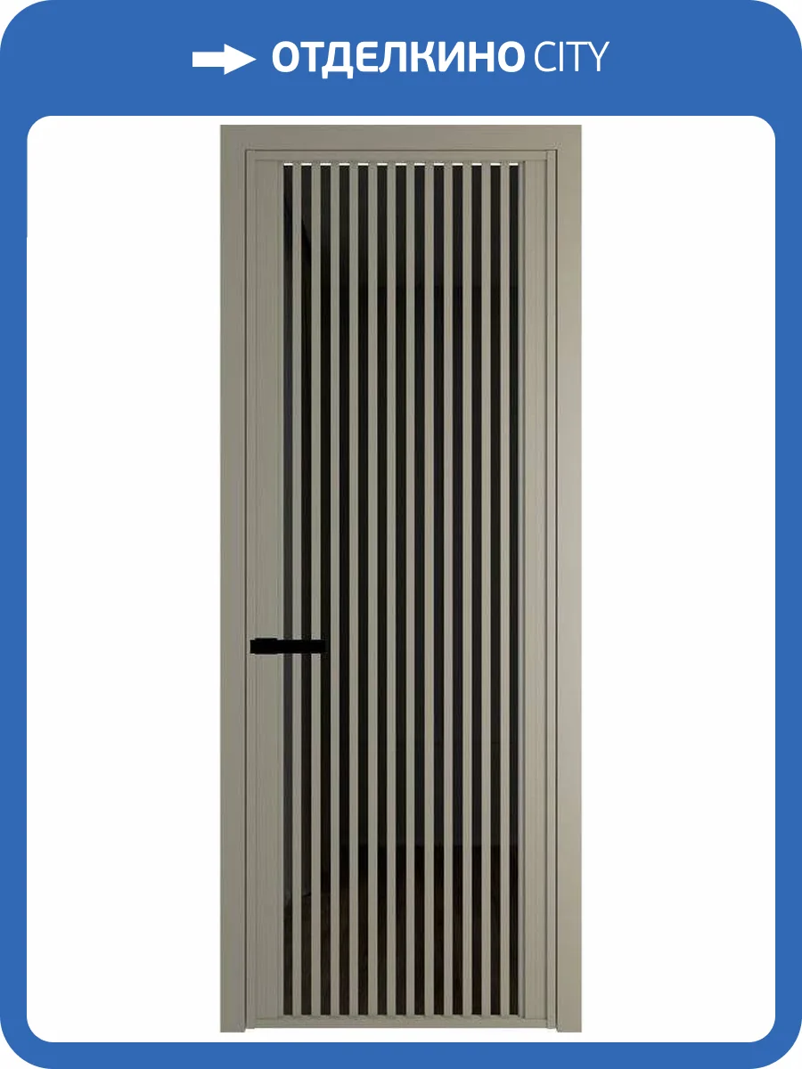 Межкомнатная дверь Profil Doors 3 AGP цвет профиля Никель матовый, стекло безопасное 6 мм черное тонированное 700x2000 фото 2