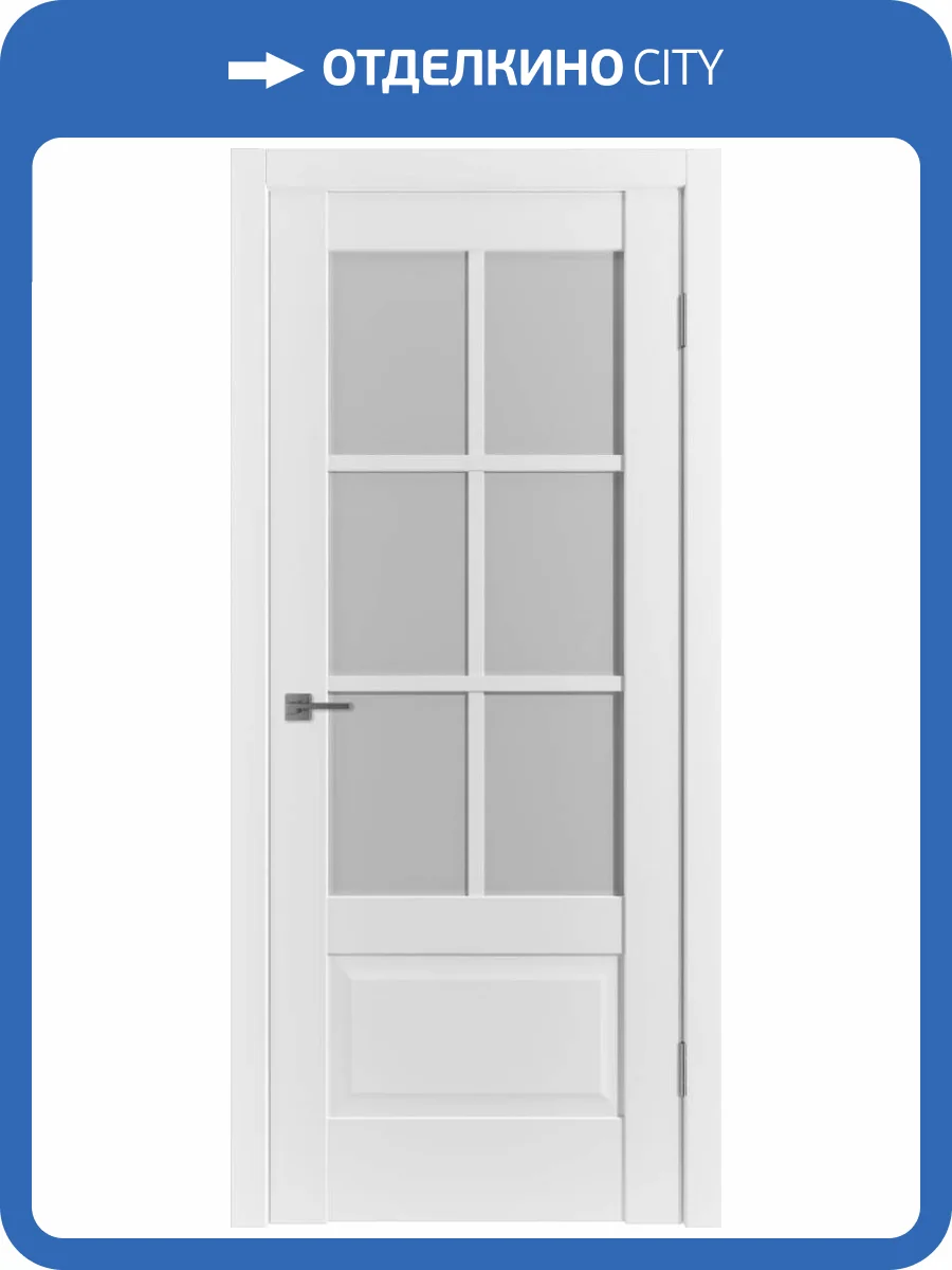 Межкомнатная дверь Владимирская Фабрика Дверей Emalex ER2 Emalex Ice стекло White Cloud 700x2000 фото 2