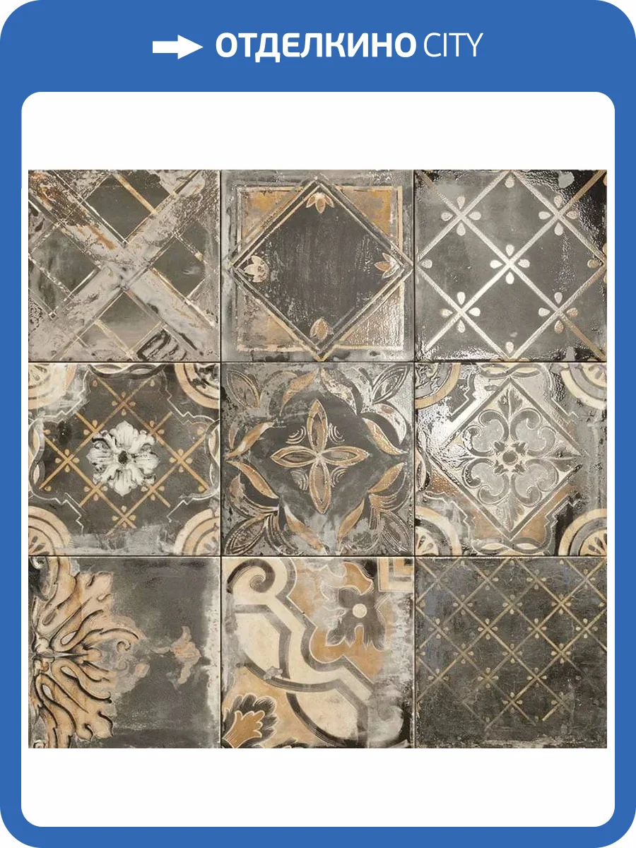 Декор Mainzu Ricordi Venezziani PT02996 Nero 20x20 фото 17