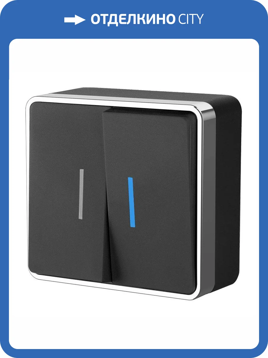 Выключатель двухклавишный с подсветкой Werkel Gallant W5020135 фото 4