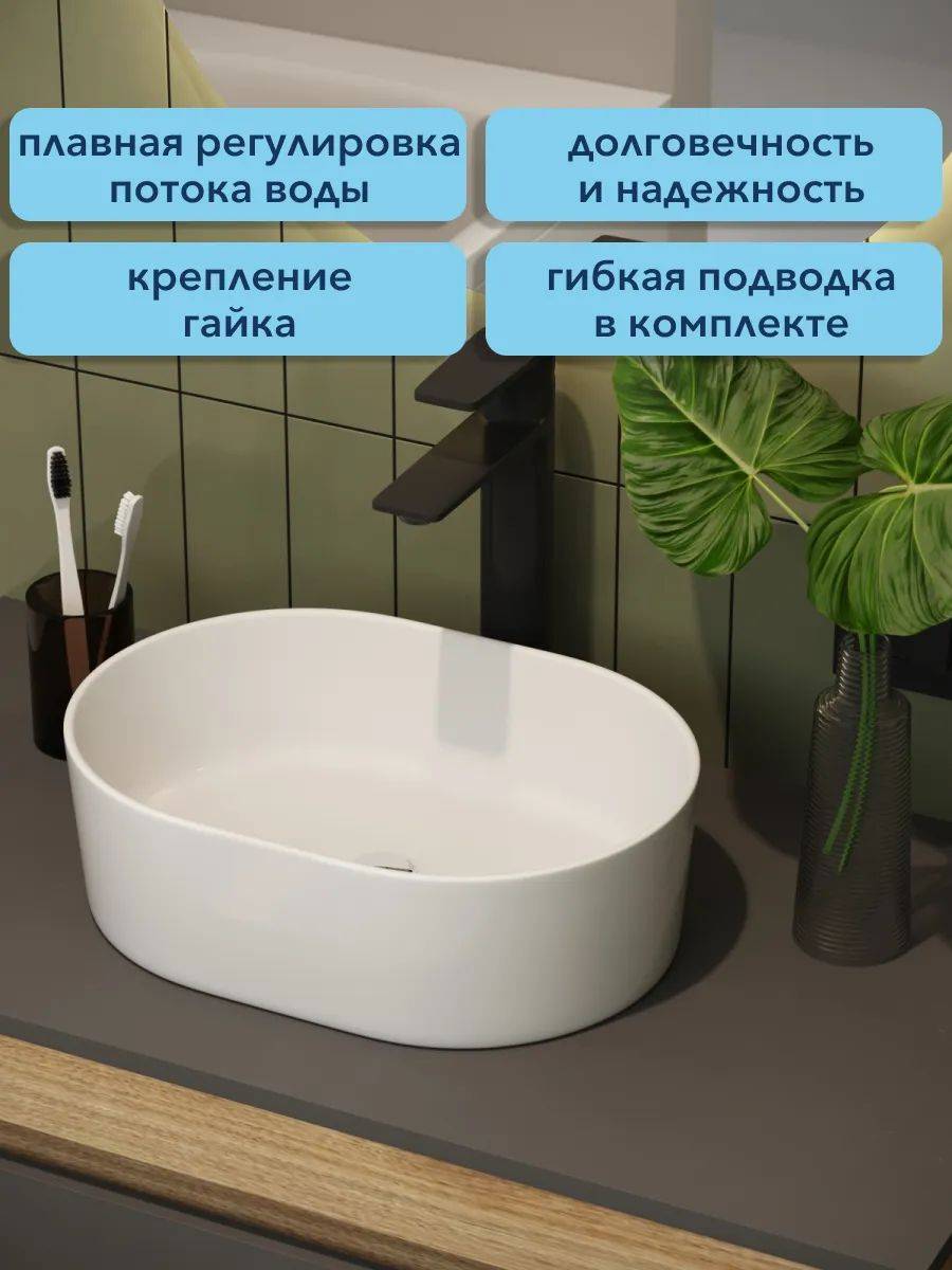 Смеситель для раковины Watersense Jessie W00338 черный матовый фото 3