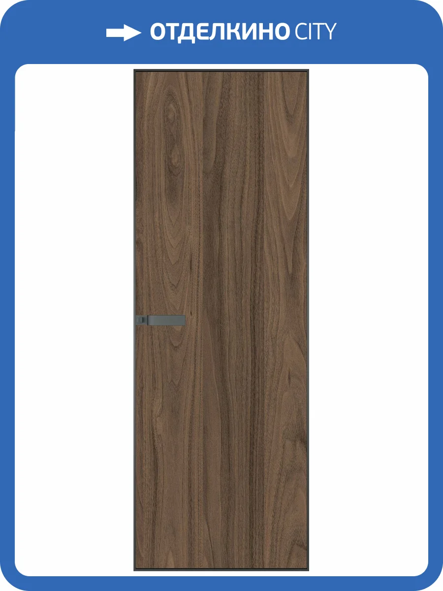 Межкомнатная дверь Profil Doors 1 AGN цвет профиля Серая ночь, алюминиевая панель ясень горный 800x2000 фото 2