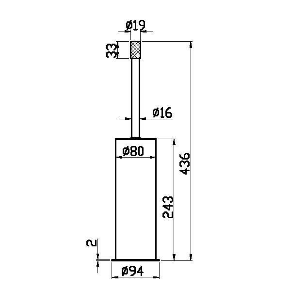 Ершик Boheme Uno 10979-CB Copper Brushed фото 2