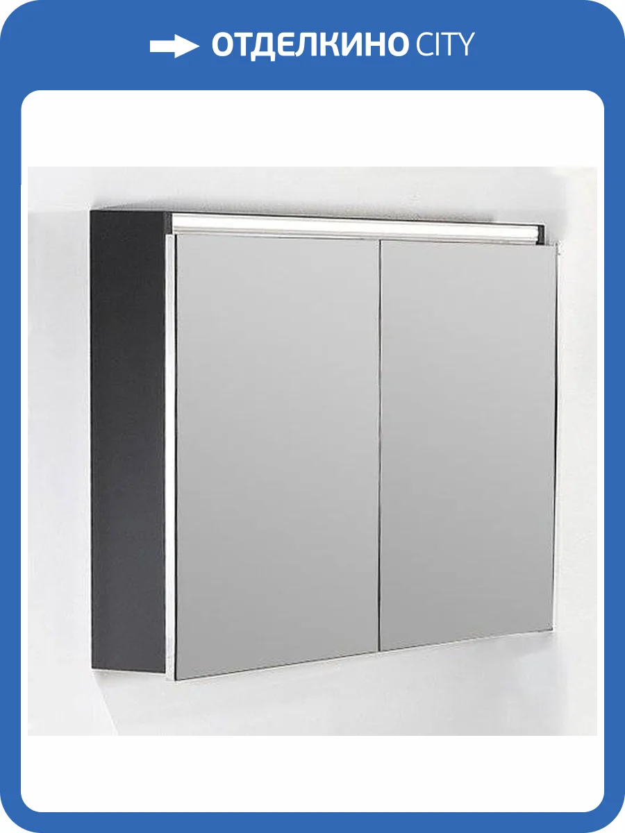 Зеркало-шкаф Armadi Art Vallessi 100 антрацит, матовый фото 4