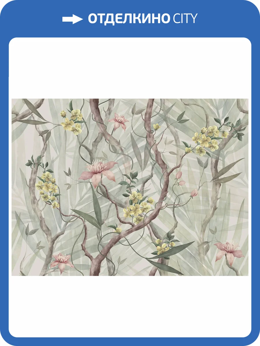 Бесшовные Eco обои Ortograf Fancy 34486 Цветочный рай Ворс ОЕ фото 2