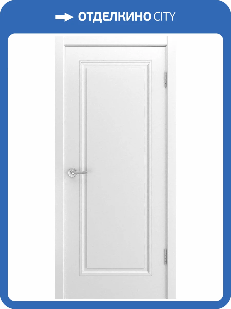 Межкомнатная дверь эмаль Шейл Дорс Беллини-111, глухая, белый 600x2000 фото 2