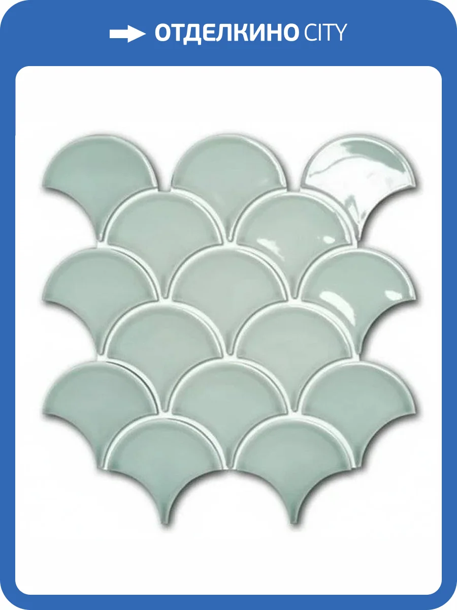 Мозаика Orro Mosaic Ceramic Mint Scales 25.9x27.3 фото 2