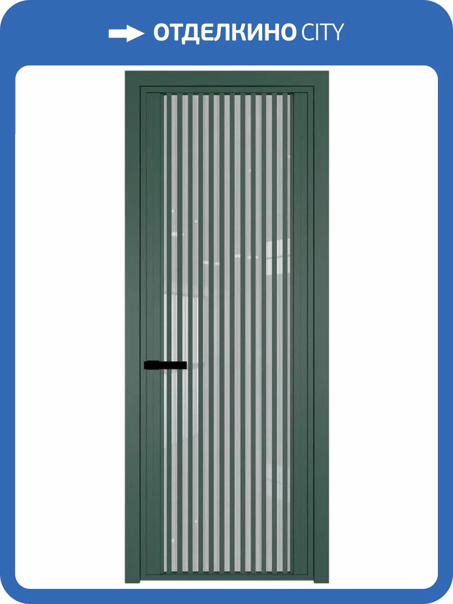 Межкомнатная дверь Profil Doors 3 AGP цвет профиля Зеленый воск, стекло безопасное 6 мм страйп 600x2000 фото 2