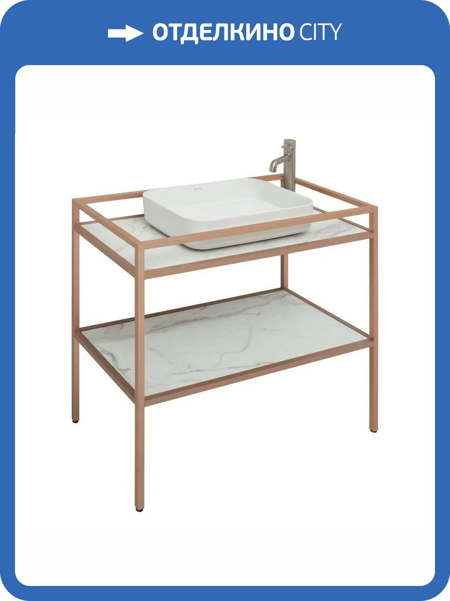 Консоль для раковины Allen Brau Liberty 90 напольная, медь браш фото 6