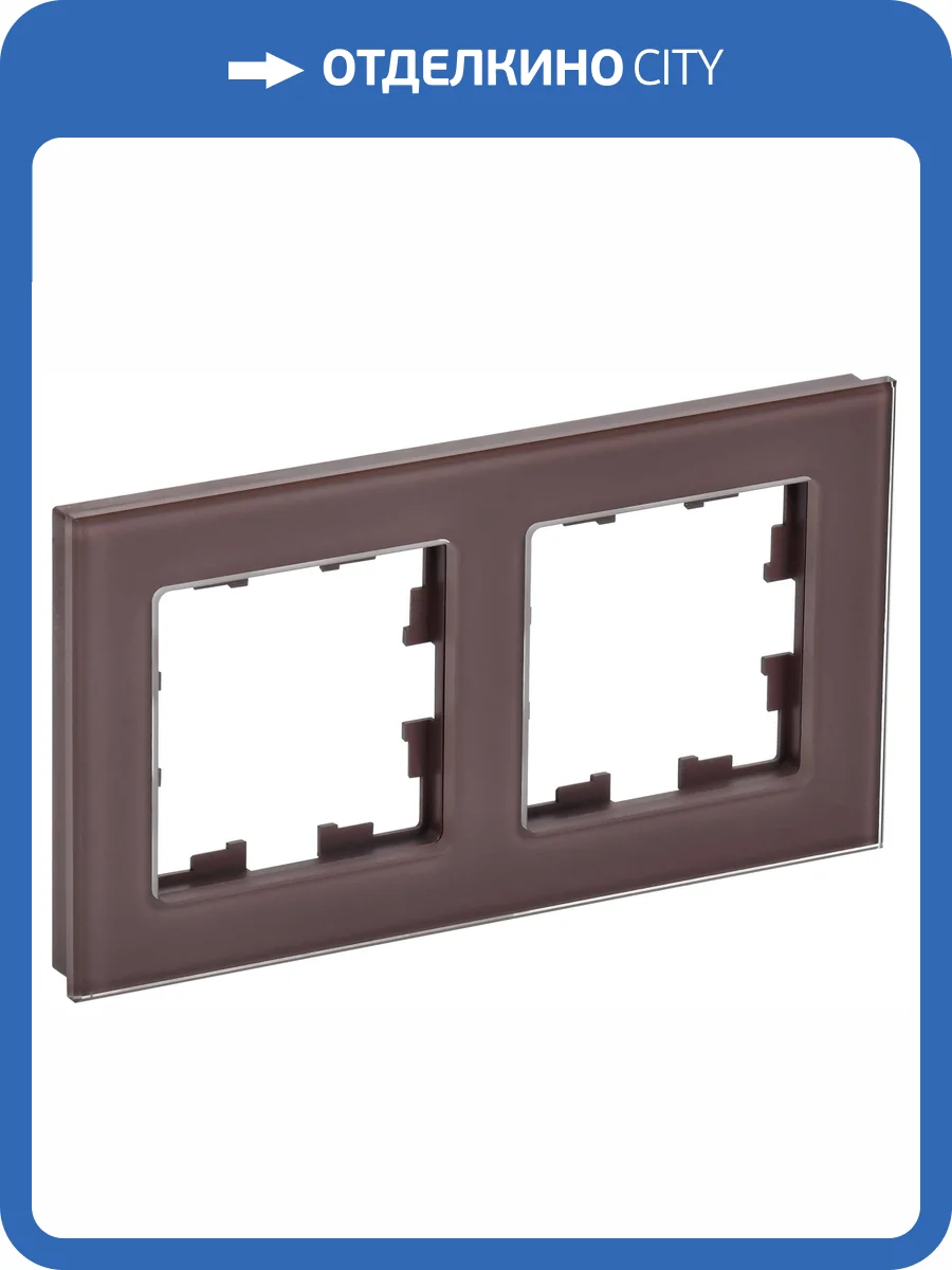 Рамка 2-постовая IEK Brite BR-M22-G-K45 темная бронза фото 8