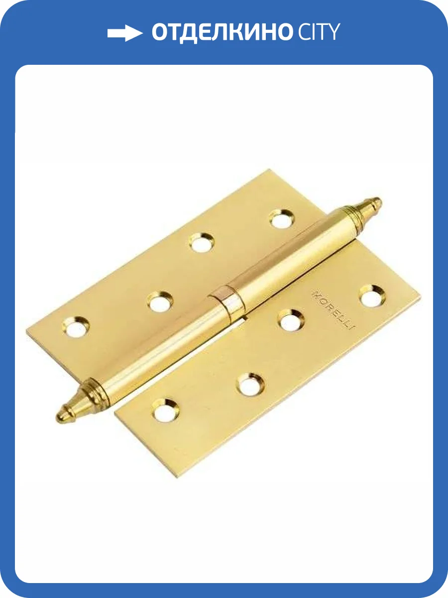 Петля карточная Morelli MSN 100X70X2.5 SG R матовое золото правая, с подшипником фото 3
