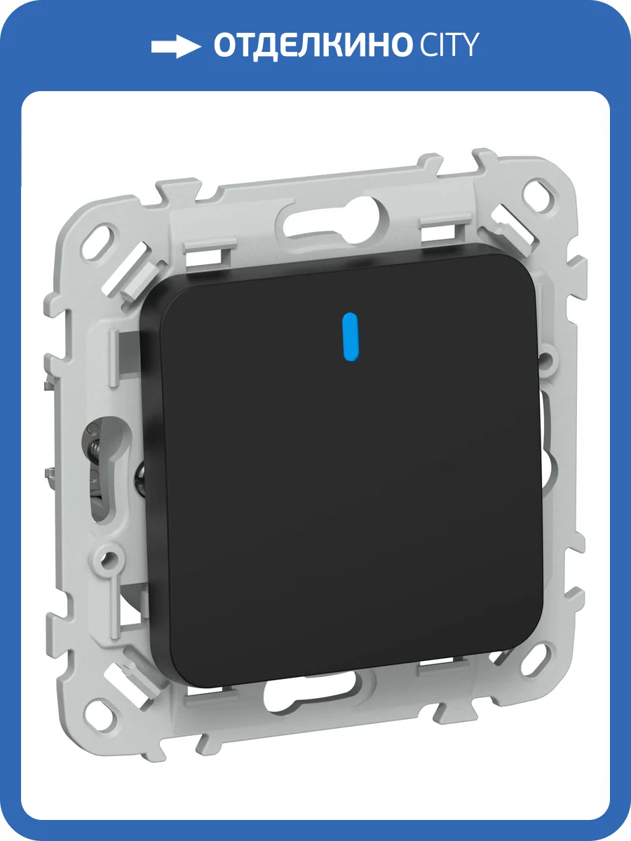 Выключатель 1-клавишный IEK Flite FI-V10-1-10-1-K02 черный фото 3