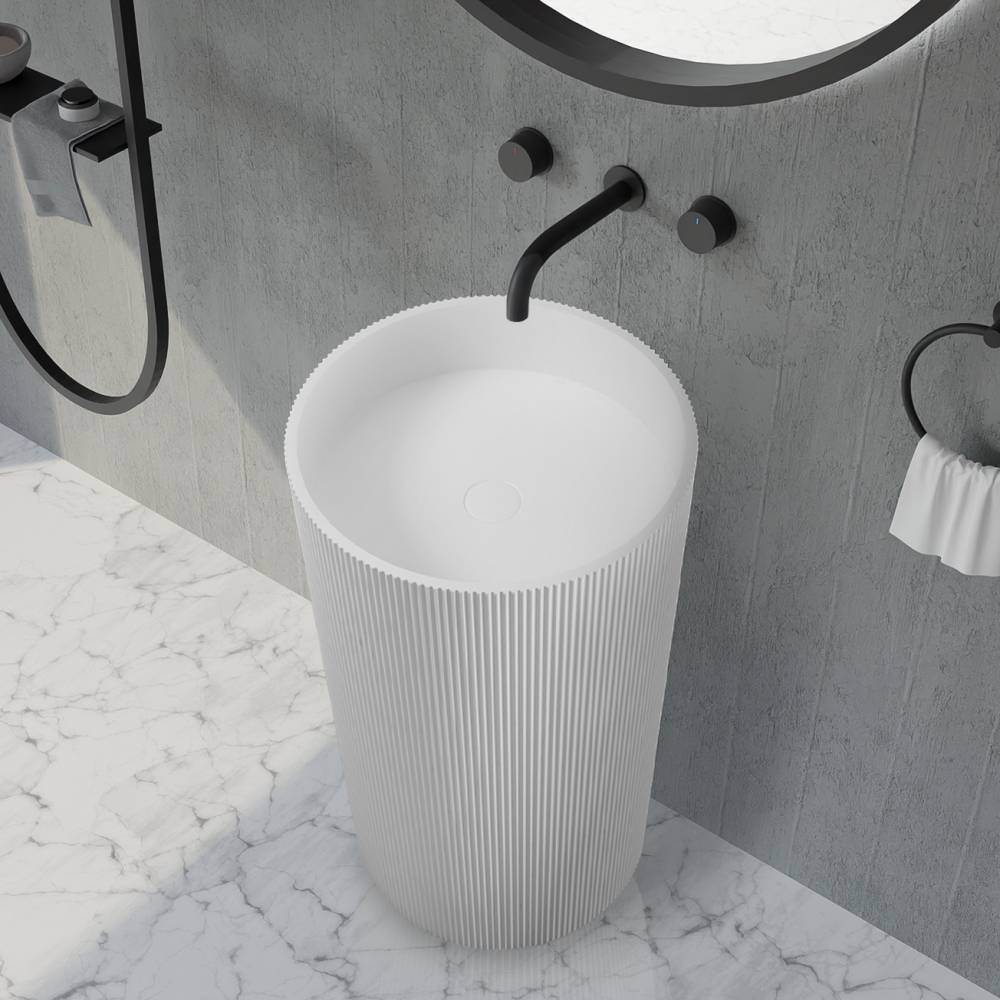 Раковина Abber Stein AS2501-H отдельностоящая, белая матовая - купить ...