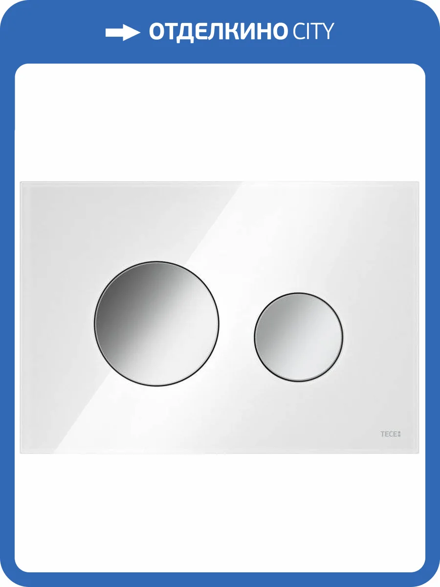 Кнопка смыва TECE Loop 9240660 белое стекло, кнопка хром фото 5