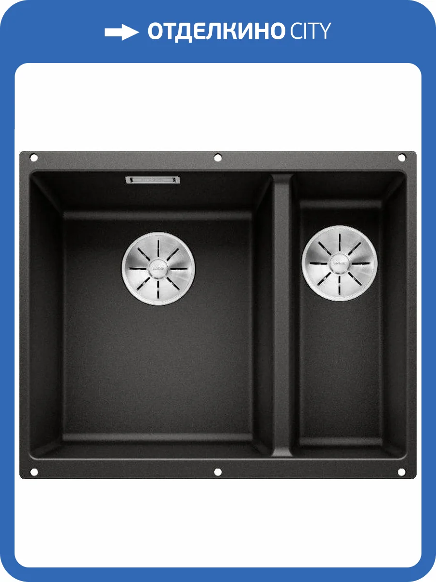 Мойка кухонная Blanco Subline 340/160-U 525985 черный фото 8