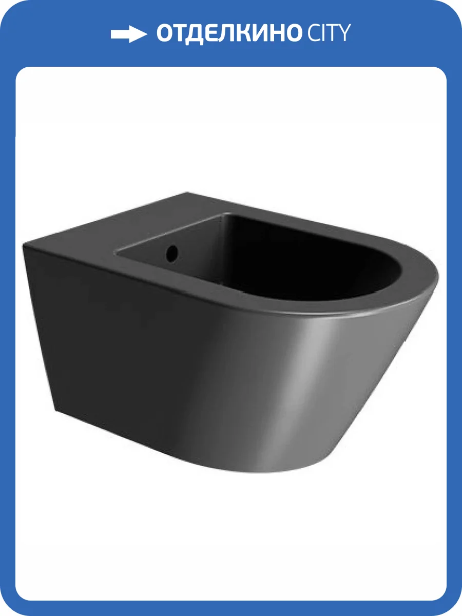 Биде подвесное GSI Kube X 9465126 черное матовое фото 4