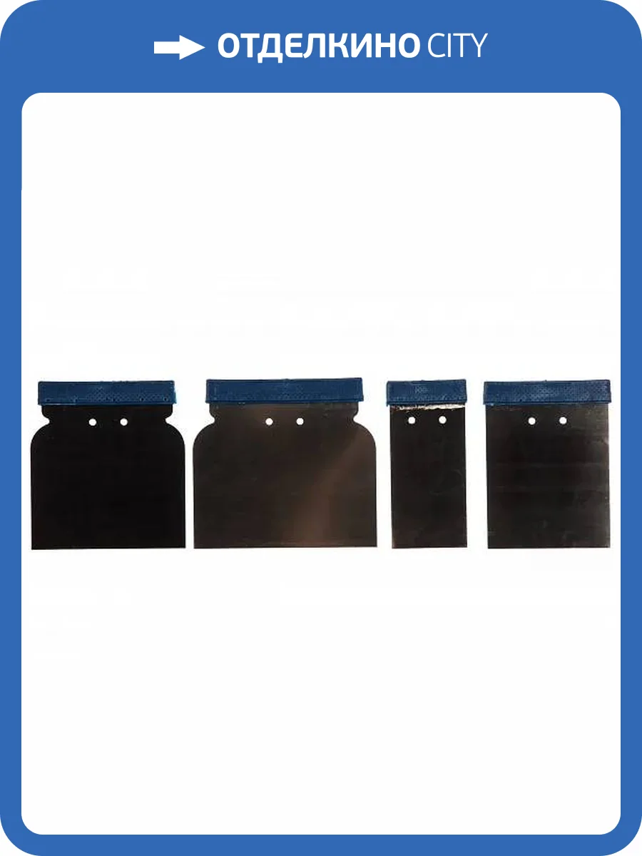 Набор шпателей японских Vaiven нержавеющая сталь Inox набор 4 элемента (50, 80, 100, 120 мм) фото 2