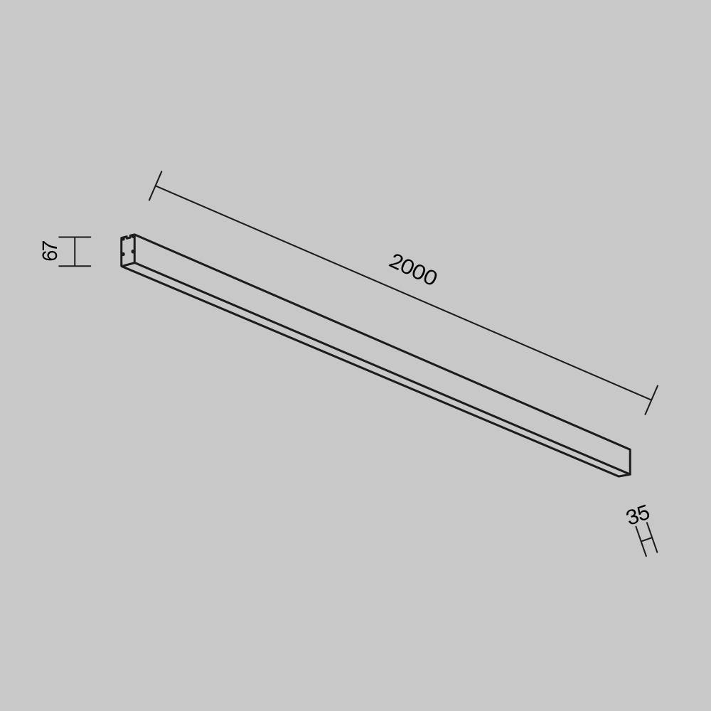 Потолочный линейный светодиодный светильник Technical LL311039 фото 7