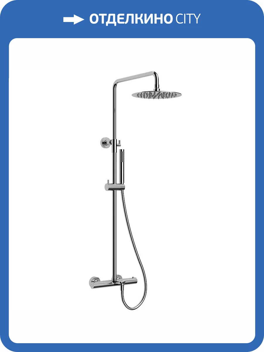 Душевая стойка Raiber Graceful RP-007 хром, с термостатом фото 6